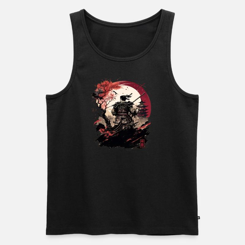 Samurai War - Männer Premium Bio Tank Top - Schwarz