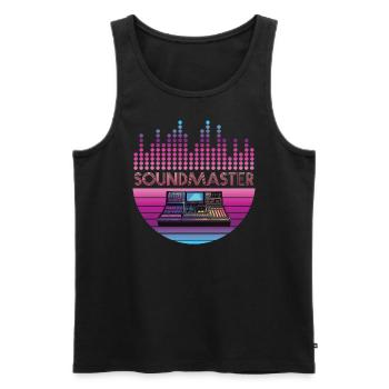 Tontechniker Mischpult DJ Soundmaster Gig EQ Motiv - Männer Premium Bio Tank Top - Schwarz - Vorne - AI Model Male 178 light (178cm)