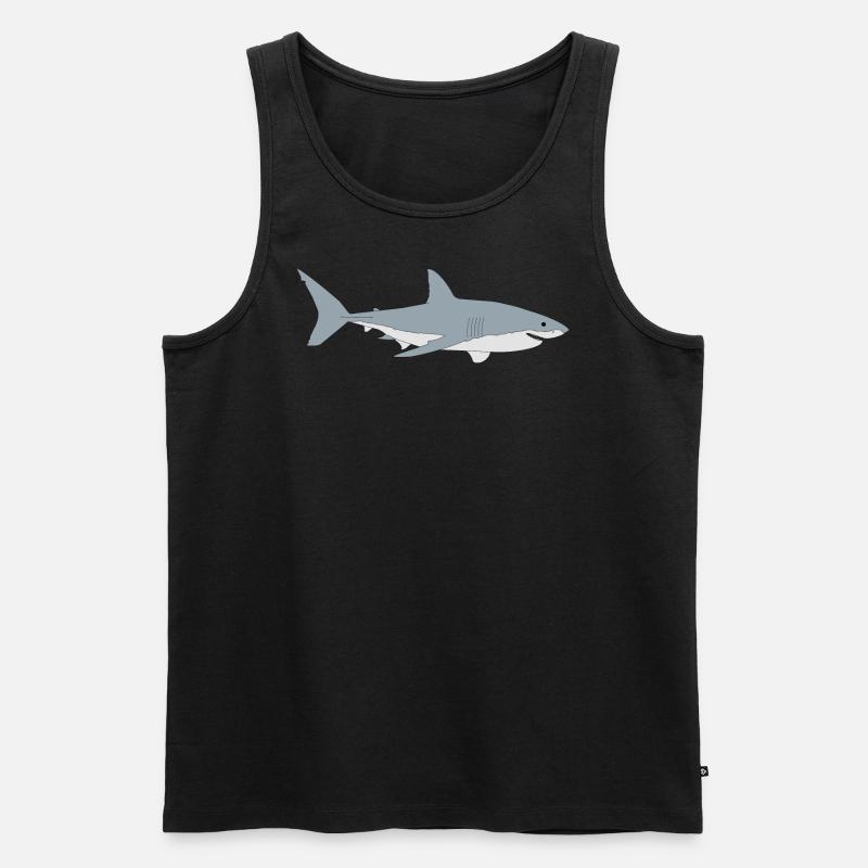 Hai - Männer Premium Bio Tank Top - Schwarz