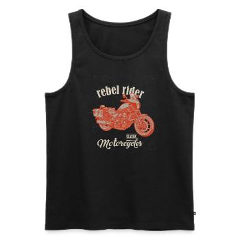 Chopper // Custom // Motorcycle - Men's Premium Organic Tank Top - black - Front - AI Model Male 178 light (178cm)