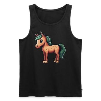sweet shetty - Männer Premium Bio Tank Top - Schwarz - Vorne - AI Model Male 178 light (178cm)