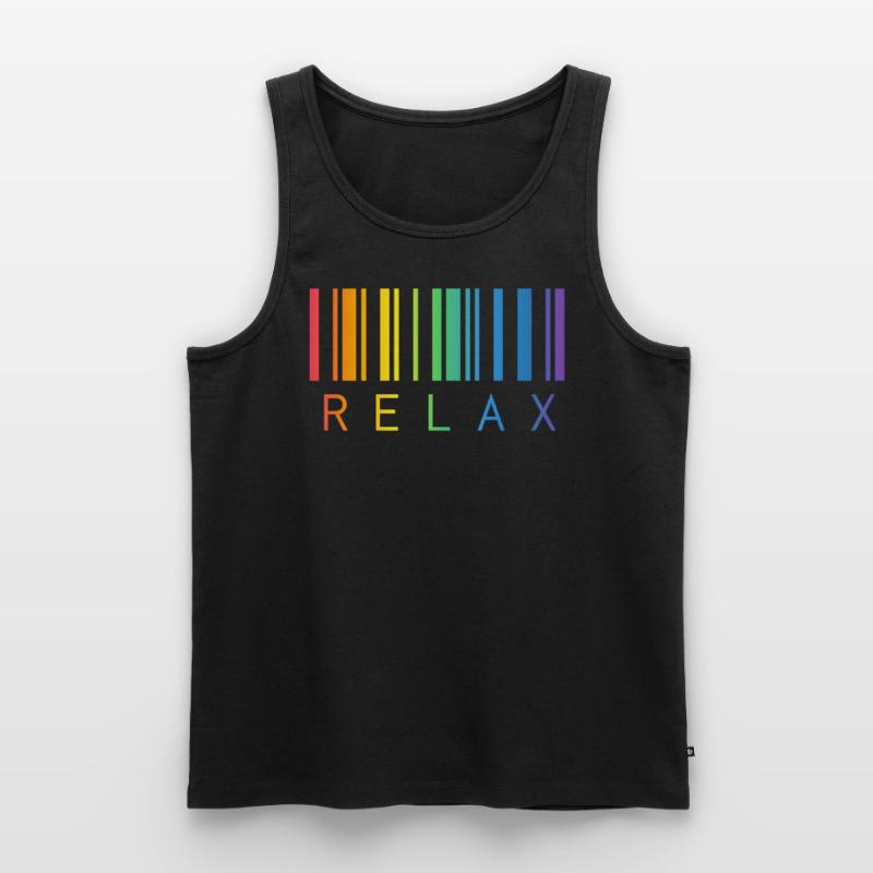 RELAX, CODE-BARRES, STRICHCODE Débardeur bio Premium Homme