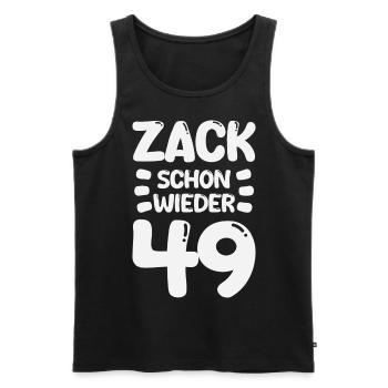 Zack 49 again! Birthday - Men's Premium Organic Tank Top - black - Front - Michal (187cm)