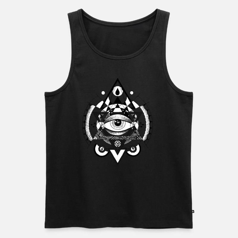 EYE - Männer Premium Bio Tank Top - Schwarz