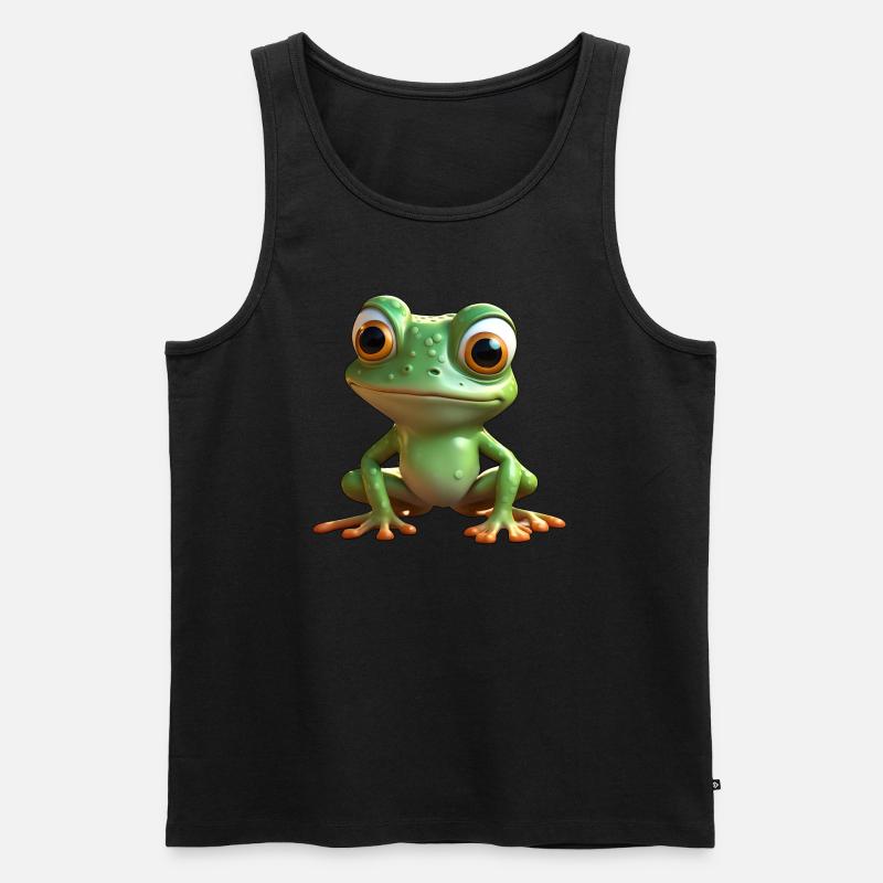 Froschi - Männer Premium Bio Tank Top - Schwarz