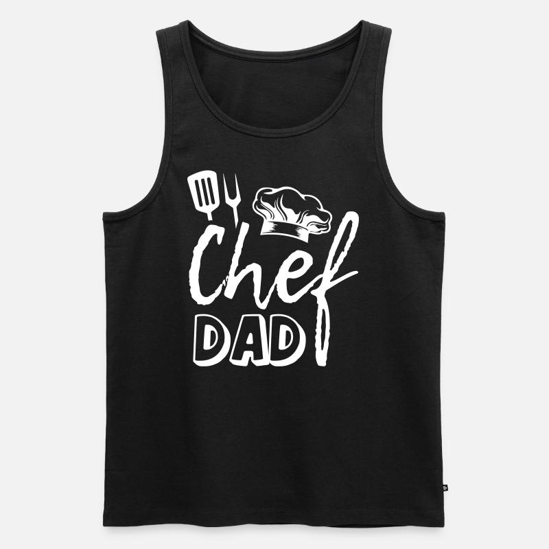 Chef Dad - Männer Premium Bio Tank Top - Schwarz