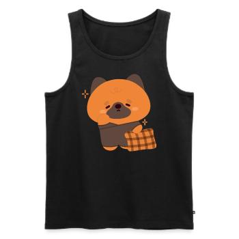 Sleepy German Shepherd - Men's Premium Organic Tank Top - black - Front - Michal (187cm)