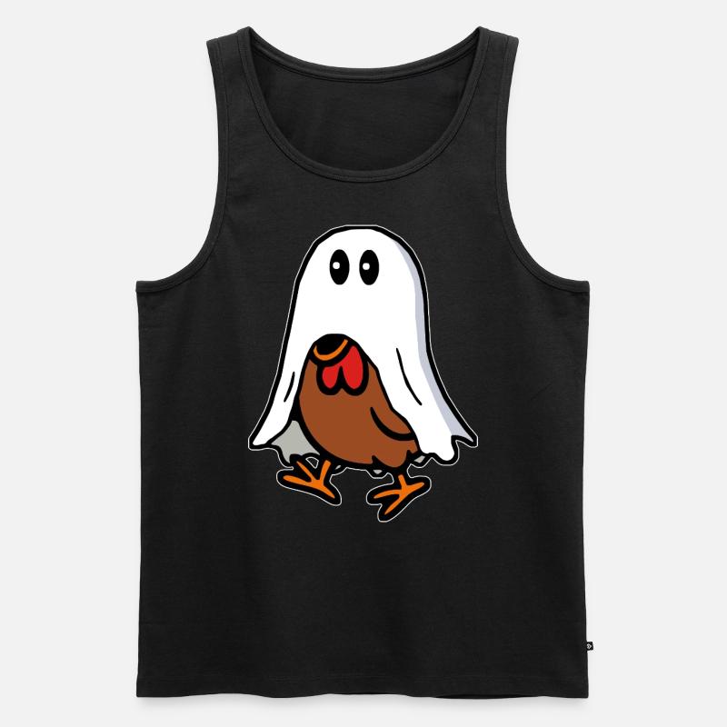 Huhn Gespenst Geist - Männer Premium Bio Tank Top - Schwarz