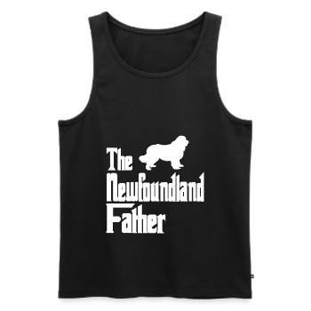 Terre-Neuve T-shirt Chiens Papa - Débardeur bio Premium Homme - noir - Devant - Michal (187cm)