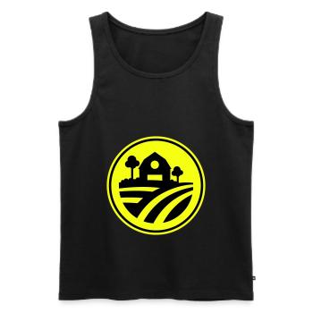 Farm Ernte icon - Männer Premium Bio Tank Top - Schwarz - Vorne - AI Model Male 178 light (178cm)