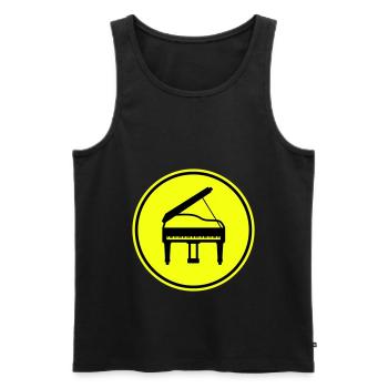 Piano music - Men's Premium Organic Tank Top - black - Front - Michal (187cm)
