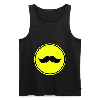 Symbole de moustache - Débardeur bio Premium Homme - noir - Devant - AI Model Male 178 light (178cm)