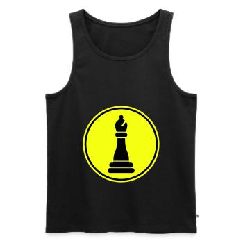 Schachfigur symbol - Männer Premium Bio Tank Top - Schwarz - Vorne - AI Model Male 178 light (178cm)