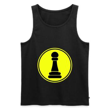 Läufer Bauer Schachfigur - Männer Premium Bio Tank Top - Schwarz - Vorne - Michal (187cm)