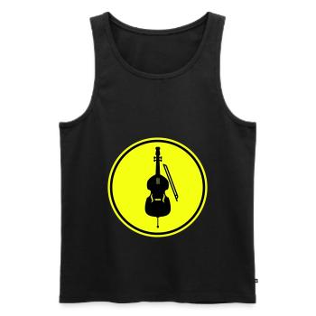 Icône de violon - Débardeur bio Premium Homme - noir - Devant - Michal (187cm)