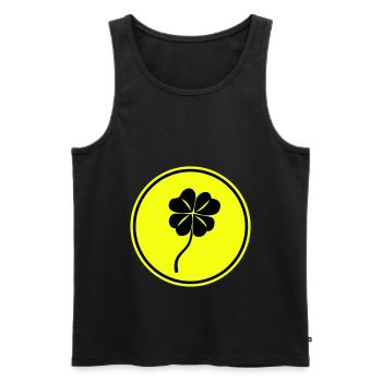 Cloverleaf luck - Men's Premium Organic Tank Top - black - Front - AI Model Male 178 light (178cm)