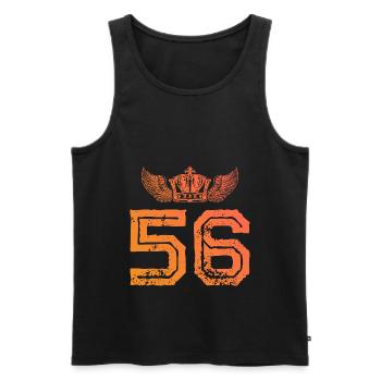 56 Number crown - Men's Premium Organic Tank Top - black - Front - Michal (187cm)