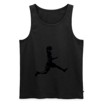 Basketball Silhouette - Men's Premium Organic Tank Top - black - Front - AI Model Male 178 light (178cm)