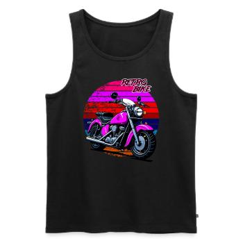 Retro-Fahrrad - Männer Premium Bio Tank Top - Schwarz - Vorne - AI Model Male 178 light (178cm)