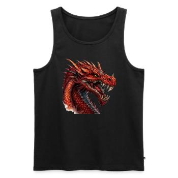 Dragon mystique Lindwurm Monster Monster Monster - Débardeur bio Premium Homme - noir - Devant - AI Model Male 178 light (178cm)
