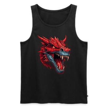 Drache mystischer Lindwurm Monster Monster Monster - Männer Premium Bio Tank Top - Schwarz - Vorne - AI Model Male 178 light (178cm)