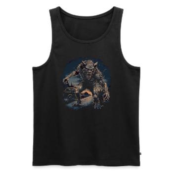 Mythe du chien-loup-garou, Cerberus, Hellhound - Débardeur bio Premium Homme - noir - Devant - Michal (187cm)