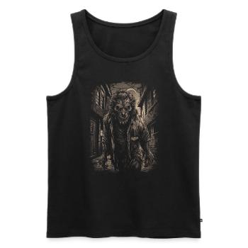 Dog Wolf Werewolf Cerberus Hellhound myth - Men's Premium Organic Tank Top - black - Front - Michal (187cm)