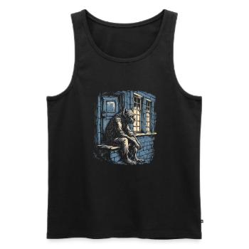 Mythe du chien-loup-garou, Cerberus, Hellhound - Débardeur bio Premium Homme - noir - Devant - Michal (187cm)