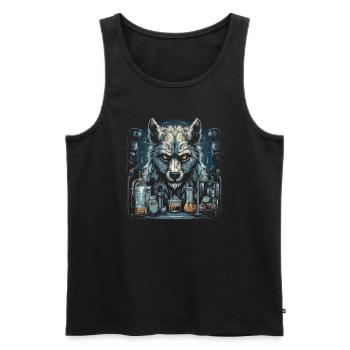 Dog Wolf Werewolf Cerberus Hellhound myth - Men's Premium Organic Tank Top - black - Front - Michal (187cm)