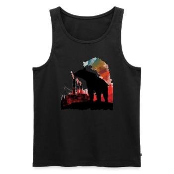 Bear Nature Environment Environmental Protection - Men's Premium Organic Tank Top - black - Front - AI Model Male 178 light (178cm)