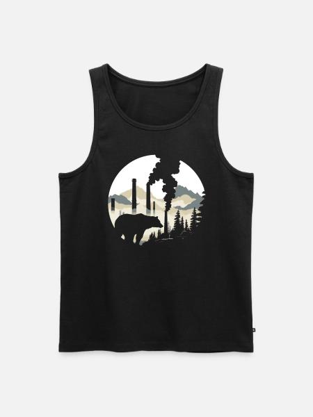 Bear Nature Environment Environmental Protection - Men's Premium Organic Tank Top - black