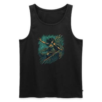 Monster Monster Demon Devil Vampire Guhl Zombie - Men's Premium Organic Tank Top - black - Front - AI Model Male 178 light (178cm)