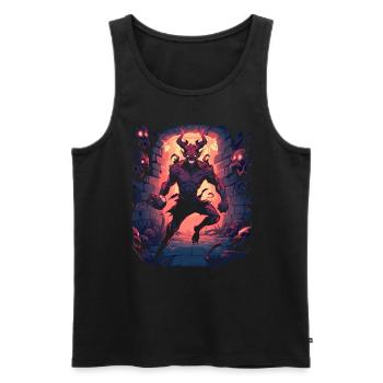 Monster Monster Demon Devil Vampire Guhl Zombie - Débardeur bio Premium Homme - noir - Devant - Michal (187cm)