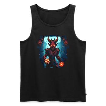 Monster Monster Demon Devil Vampire Guhl Zombie - Débardeur bio Premium Homme - noir - Devant - Michal (187cm)