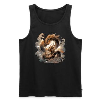 Dragon mystique Lindwurm Monster Monster Monster - Débardeur bio Premium Homme - noir - Devant - AI Model Male 178 light (178cm)