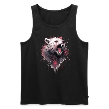 Mecha Animal Tiger Wolf Fox Dino Bear Cyborg - Men's Premium Organic Tank Top - black - Front - Michal (187cm)