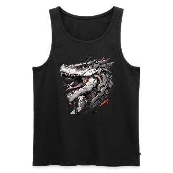 Mecha Animal Tiger Wolf Fox Dino Bear Cyborg - Men's Premium Organic Tank Top - black - Front - Michal (187cm)