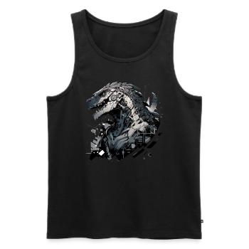 Mecha Animal Tiger Wolf Fox Dino Bear Cyborg - Men's Premium Organic Tank Top - black - Front - Michal (187cm)