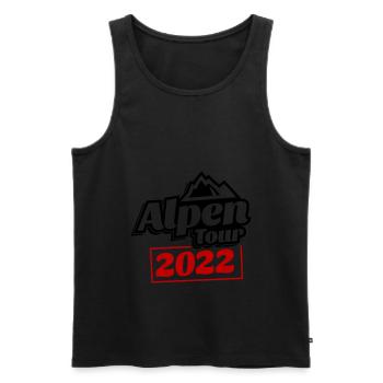 alpen tour 2022 - Männer Premium Bio Tank Top - Schwarz - Vorne - AI Model Male 178 light (178cm)