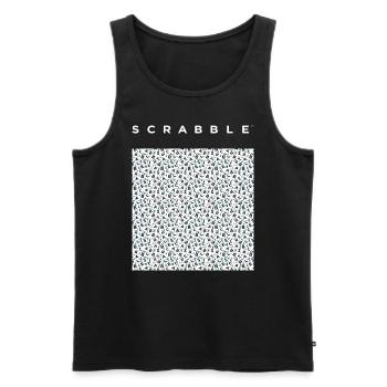 Scrabble-Quadrat Der Buchstaben-Kacheln - Männer Premium Bio Tank Top - Schwarz - Vorne - AI Model Male 178 light (178cm)