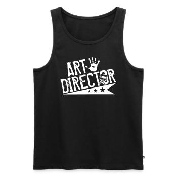 Awesome Art Director - Men's Premium Organic Tank Top - black - Front - Michal (187cm)