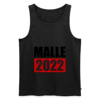 malle 2022 - Men's Premium Organic Tank Top - black - Front - Michal (187cm)