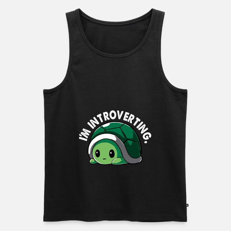 Schildkröte Introvertiert - Männer Premium Bio Tank Top - Schwarz