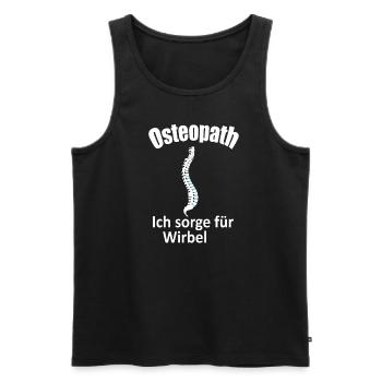 Osteopath, Ich sorge für Wirbel, shirt Geschenk - Männer Premium Bio Tank Top - Schwarz - Vorne - Michal (187cm)