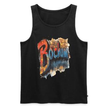 Bochum - Männer Premium Bio Tank Top - Schwarz - Vorne - Michal (187cm)