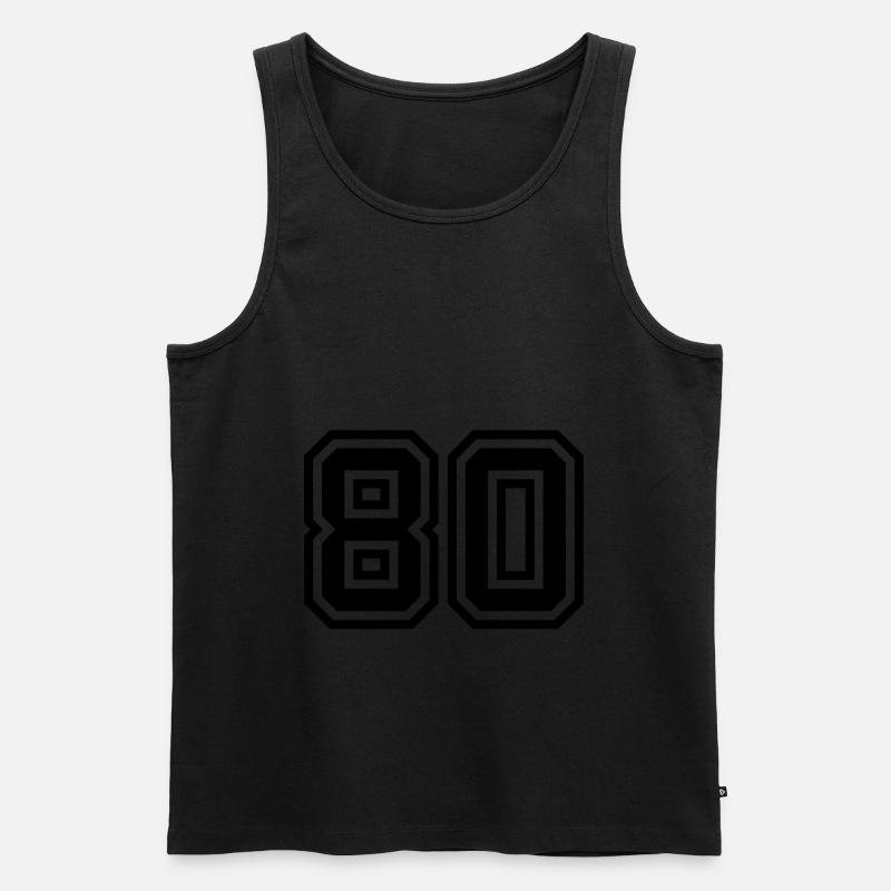80 Zahl Symbol - Männer Premium Bio Tank Top - undefined