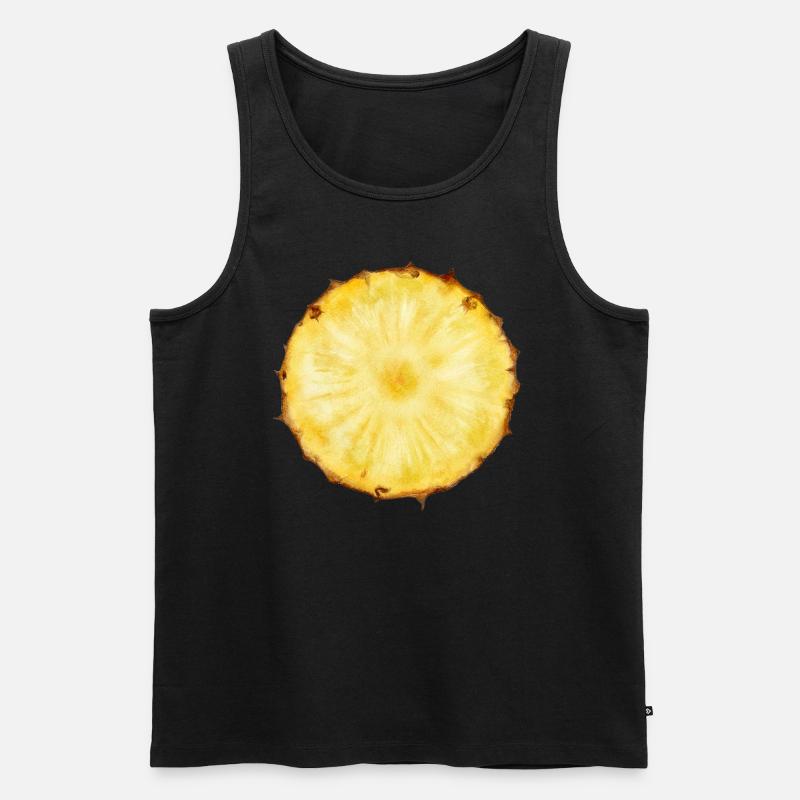 Ananas - Männer Premium Bio Tank Top - Schwarz