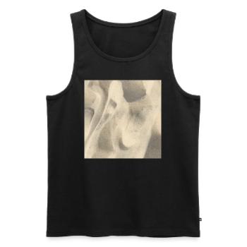 Sand - Männer Premium Bio Tank Top - Schwarz - Vorne - AI Model Male 178 light (178cm)