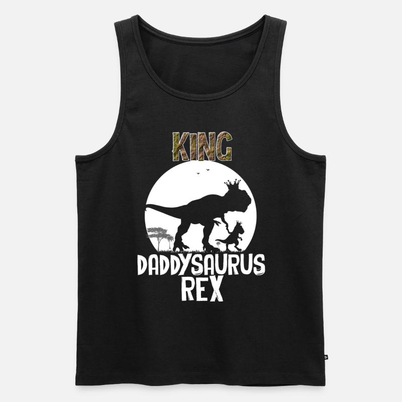 King Daddysaurus Rex - Men's Premium Organic Tank Top - black