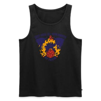 Dungeons And Dragons Höllenfeuer Drache D20 Würfel - Männer Premium Bio Tank Top - Schwarz - Vorne - AI Model Male 178 light (178cm)